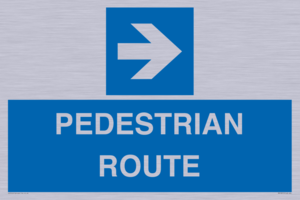 PEDESTRIAN ROUTE - right arrow